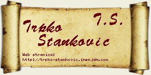 Trpko Stanković vizit kartica